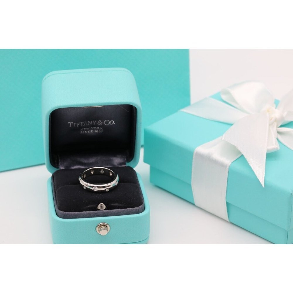 Tiffany & Co. Etoile Band Ring with Diamonds in Platinum Size 5 - Picture 2 of 7